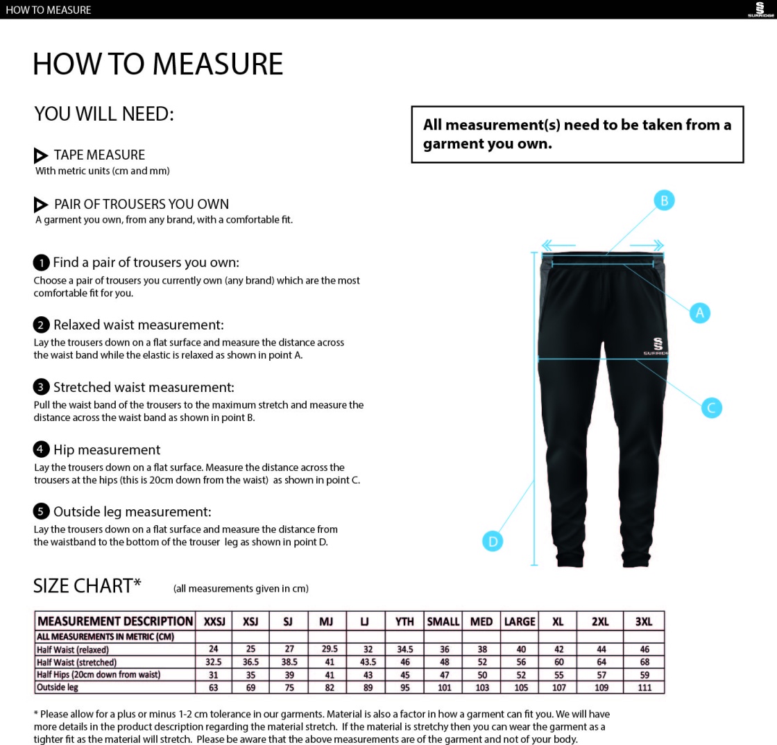 Dual Skinny Pant : Black - Size Guide